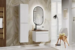 Meuble Sous Lavabo|Furnidea Meuble sous vasque à suspendre ICONIC blanc 60 cm