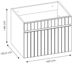 Meuble Sous Lavabo|Furnidea Meuble sous vasque à suspendre ICONIC blanc 60 cm