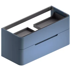 Meuble sous vasque à suspendre Alba bleu mat L. 119 x H. 55 x P. 50,5 cm