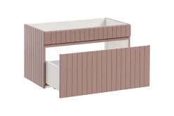 Furnidea Meuble sous vasque à suspendre ICONIC rose 80 cm