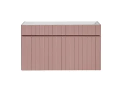 Furnidea Meuble sous vasque à suspendre ICONIC rose 80 cm