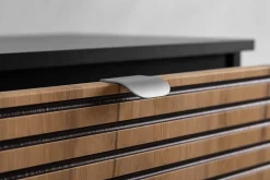 Furnidea Meuble sous vasque à suspendre AURA LOFT 120 cm noir et chêne