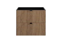 Furnidea Meuble sous vasque à suspendre AURA LOFT 120 cm noir et chêne