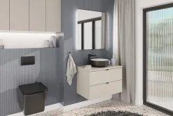Furnidea Meuble sous vasque à suspendre DALIA CACHEMIRE 80 cm