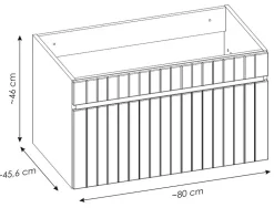 Meuble Sous Lavabo|Furnidea Meuble sous vasque à suspendre ICONIC CASHEMIRE 80 cm