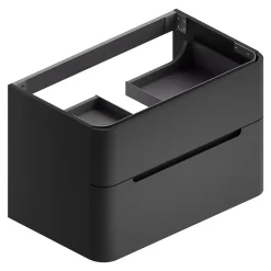 Meuble sous vasque à suspendre Alba noir mat L. 84 x H. 55 x P. 50,5 cm