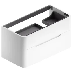 Meuble sous vasque à suspendre Alba blanc mat version droite L. 104 x H. 55 x P. 50,5 cm