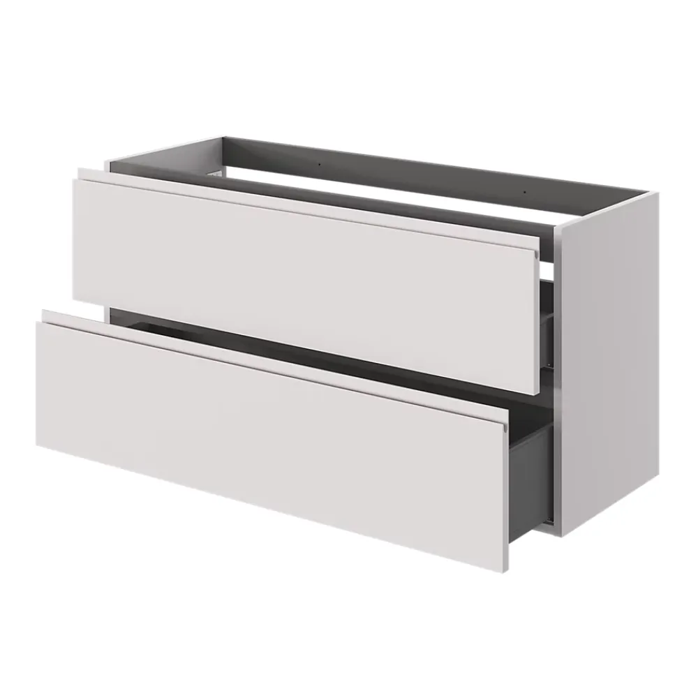 Meuble Sous-Vasque|GoodHome Meuble sous vasque 2 tiroirs avec poignées intégrées l.120 x H.60 x P.45 cm beige cachemire Kentia