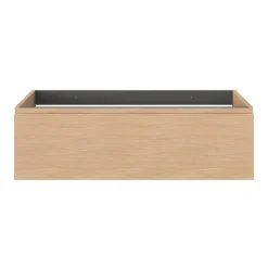 GoodHome Meuble sous vasque 1 tiroir avec poignée intégrée l.100 x H.30 x P.45 cm effet chêne Kentia