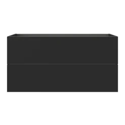 GoodHome Meuble sous vasque 2 tiroirs sans poignées l.120 x H.60 x P.45 cm noir mat Kentia