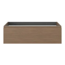 GoodHome Meuble sous vasque 1 tiroir avec poignée intégrée l.100 x H.30 x P.45 cm effet noyer Kentia