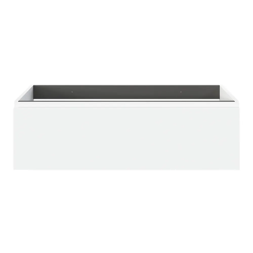 GoodHome Meuble sous vasque 1 tiroir avec poignée intégrée l.100 x H.30 x P.45 cm blanc mat Kentia