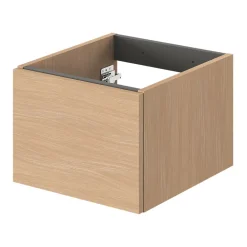 GoodHome Meuble sous vasque 1 tiroir sans poignée l.40 x H.30 x P.45 cm effet chêne Kentia