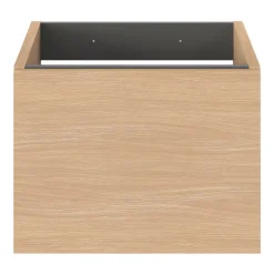 GoodHome Meuble sous vasque 1 tiroir sans poignée l.40 x H.30 x P.45 cm effet chêne Kentia