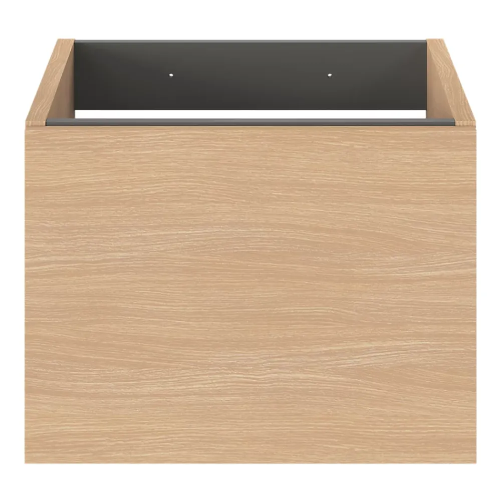 GoodHome Meuble sous vasque 1 tiroir sans poignée l.40 x H.30 x P.45 cm effet chêne Kentia
