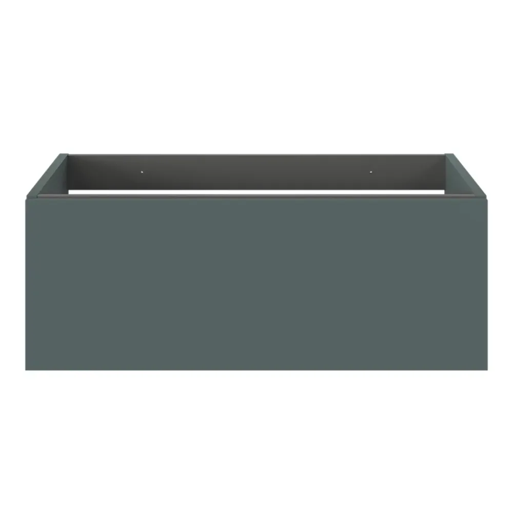 Meuble Sous-Vasque|GoodHome Meuble sous vasque 1 tiroir sans poignée l.80 x H.30 x P.45 cm vert forêt Kentia