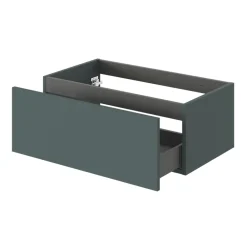 Meuble Sous-Vasque|GoodHome Meuble sous vasque 1 tiroir sans poignée l.80 x H.30 x P.45 cm vert forêt Kentia