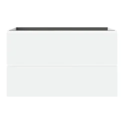 Meuble Sous-Vasque|GoodHome Meuble sous vasque 2 tiroirs avec poignées intégrées l.100 x H.60 x P.45 cm blanc mat Kentia