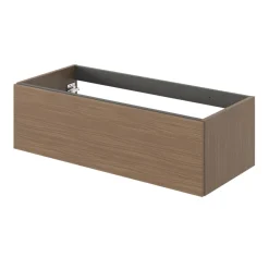 Meuble Sous-Vasque|GoodHome Meuble sous vasque 1 tiroir sans poignée l.100 x H.30 x P.45 cm effet noyer Kentia