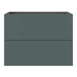 Meuble Sous-Vasque|GoodHome Meuble sous vasque 2 tiroirs sans poignées l.80 x H.60 x P.45 cm vert forêt Kentia