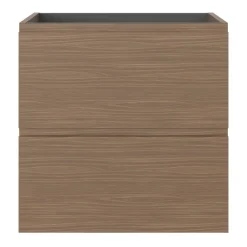 GoodHome Meuble sous vasque 2 tiroirs avec poignées intégrées l.60 x H.60 x P.45 cm effet noyer Kentia