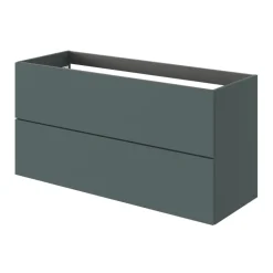 Meuble Sous-Vasque|GoodHome Meuble sous vasque 2 tiroirs sans poignées l.120 x H.60 x P.45 cm vert forêt Kentia