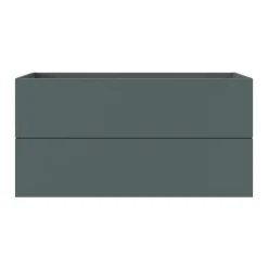 Meuble Sous-Vasque|GoodHome Meuble sous vasque 2 tiroirs sans poignées l.120 x H.60 x P.45 cm vert forêt Kentia