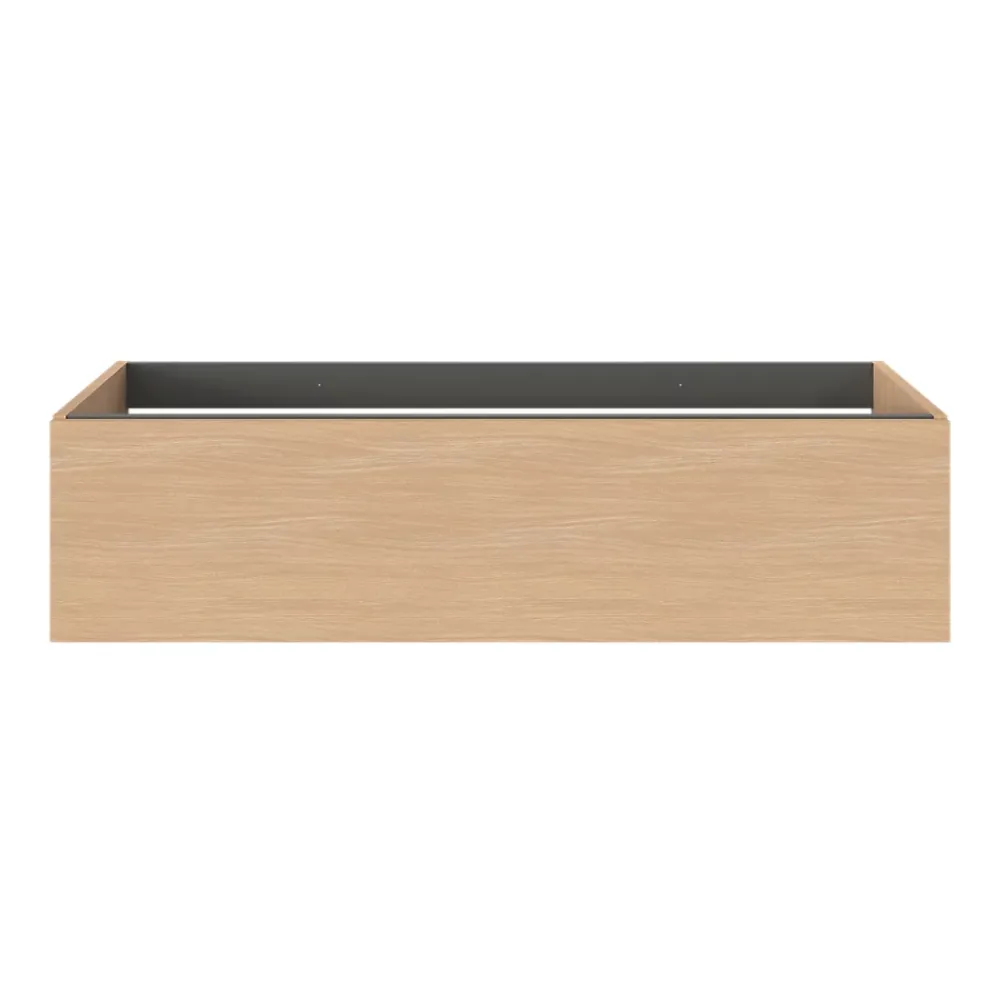 Meuble Sous-Vasque|GoodHome Meuble sous vasque 1 tiroir sans poignée l.120 x H.30 x P.45 cm effet chêne Kentia