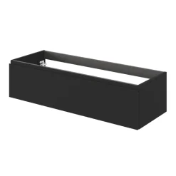 Meuble Sous-Vasque|GoodHome Meuble sous vasque 1 tiroir avec poignée intégrée l.120 x H.30 x P.45 cm noir mat Kentia