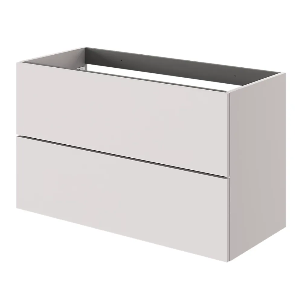 Meuble Sous-Vasque|GoodHome Meuble sous vasque 2 tiroirs sans poignées l.100 x H.60 x P.45 cm beige cachemire Kentia