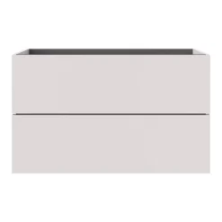 Meuble Sous-Vasque|GoodHome Meuble sous vasque 2 tiroirs sans poignées l.100 x H.60 x P.45 cm beige cachemire Kentia
