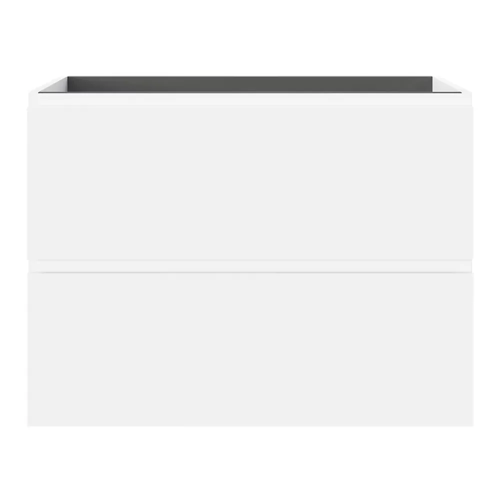 Meuble Sous-Vasque|GoodHome Meuble sous vasque 2 tiroirs avec poignées intégrées l.80 x H.60 x P.45 cm blanc mat Kentia