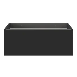 GoodHome Meuble sous vasque 1 tiroir sans poignée l.80 x H.30 x P.45 cm noir mat Kentia