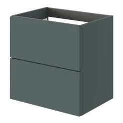 Meuble Sous-Vasque|GoodHome Meuble sous vasque 2 tiroirs sans poignées l.60 x H.60 x P.45 cm vert forêt Kentia