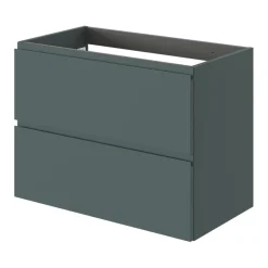 Meuble Sous-Vasque|GoodHome Meuble sous vasque 2 tiroirs avec poignées intégrées l.80 x H.60 x P.45 cm vert forêt Kentia