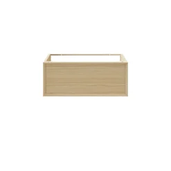 GoodHome Meuble sous vasque 1 tiroir à suspendre Avela placage chêne 80 cm