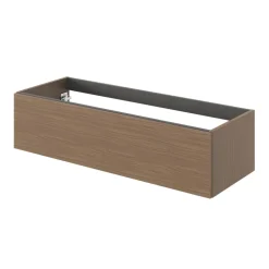 GoodHome Meuble sous vasque 1 tiroir sans poignée l.120 x H.30 x P.45 cm effet noyer Kentia