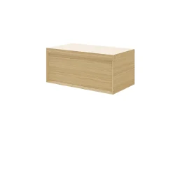 GoodHome Meuble sous vasque 1 tiroir Avela 80 cm à suspendre + plan de toilette 80 cm