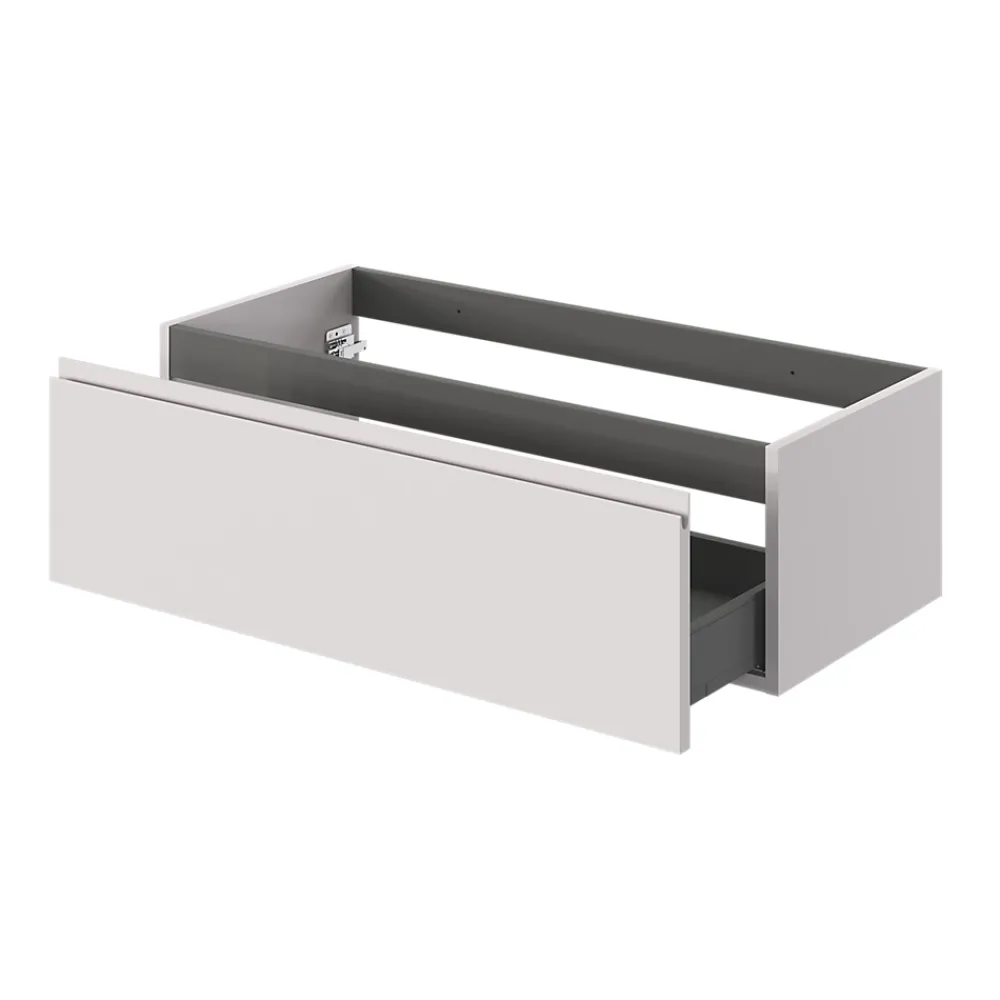Meuble Sous-Vasque|GoodHome Meuble sous vasque 1 tiroir avec poignée intégrée l.100 x H.30 x P.45 cm beige cashemire Kentia