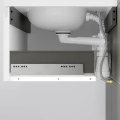 Meuble Sous-Vasque|GoodHome Meuble sous vasque 1 tiroir avec poignée intégrée l.100 x H.30 x P.45 cm beige cashemire Kentia