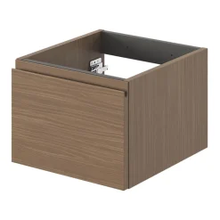 Meuble Sous-Vasque|GoodHome Meuble sous vasque 1 tiroir avec poignée intégrée l.40 x H.30 x P.45 cm effet noyer Kentia