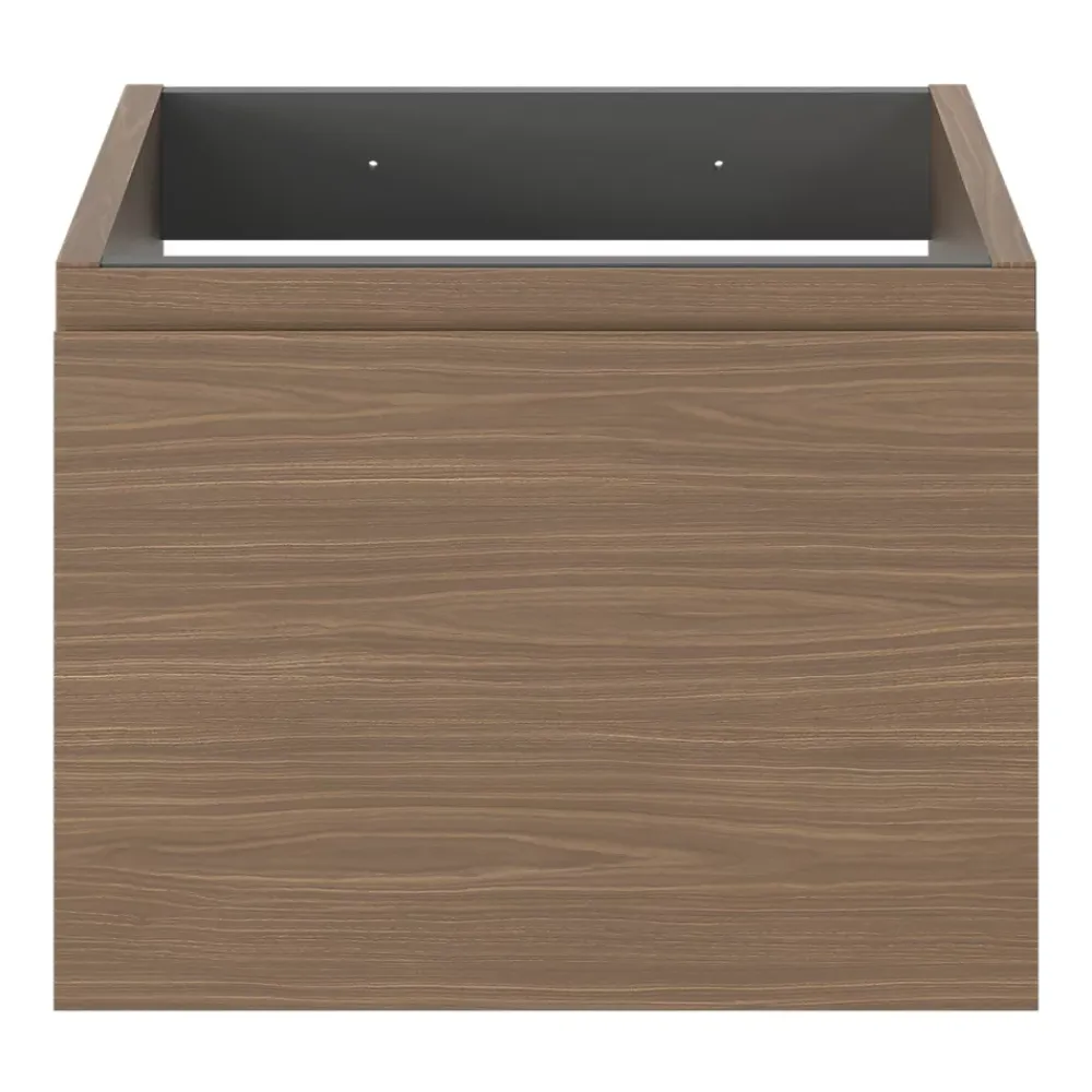 Meuble Sous-Vasque|GoodHome Meuble sous vasque 1 tiroir avec poignée intégrée l.40 x H.30 x P.45 cm effet noyer Kentia