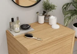GoodHome Meuble sous vasque 1 tiroir Avela 60 cm à suspendre + plan de toilette 60 cm