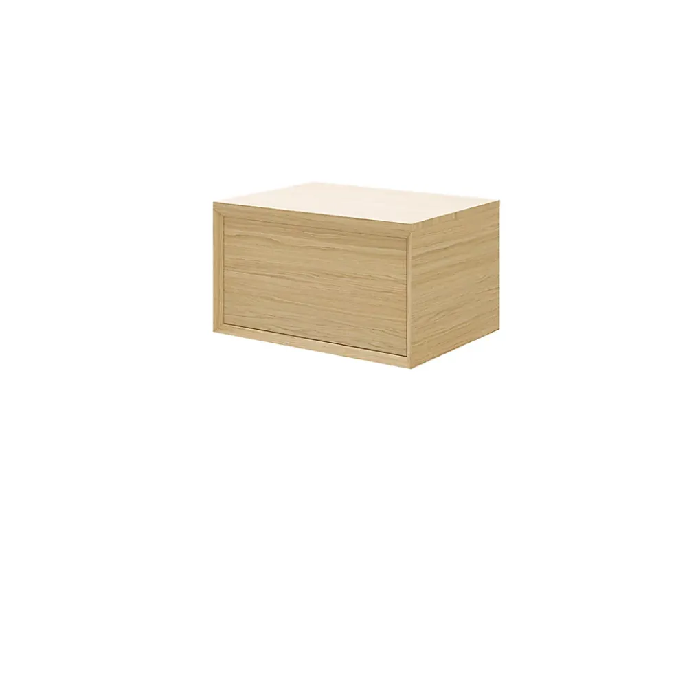 GoodHome Meuble sous vasque 1 tiroir Avela 60 cm à suspendre + plan de toilette 60 cm