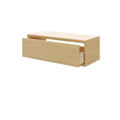 GoodHome Meuble sous vasque 1 tiroir Avela 100 cm à suspendre + plan de toilette 100 cm