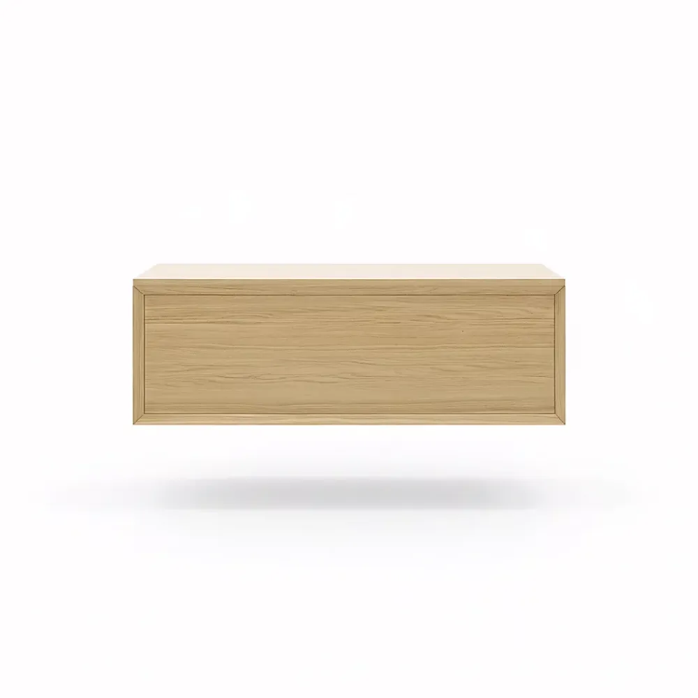 GoodHome Meuble sous vasque 1 tiroir Avela 100 cm à suspendre + plan de toilette 100 cm