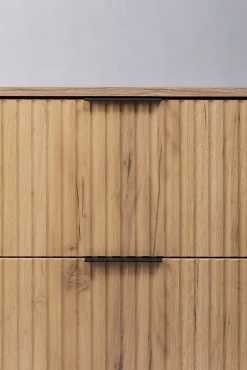 Meuble Vasque|Furnidea Meuble sous vasque avec plan sur pieds FLOW chêne craft 80 cm
