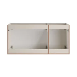 Meublorama Meuble sous vasque BRAZZA 3 portes Coloris marron congo 120 cm À poser