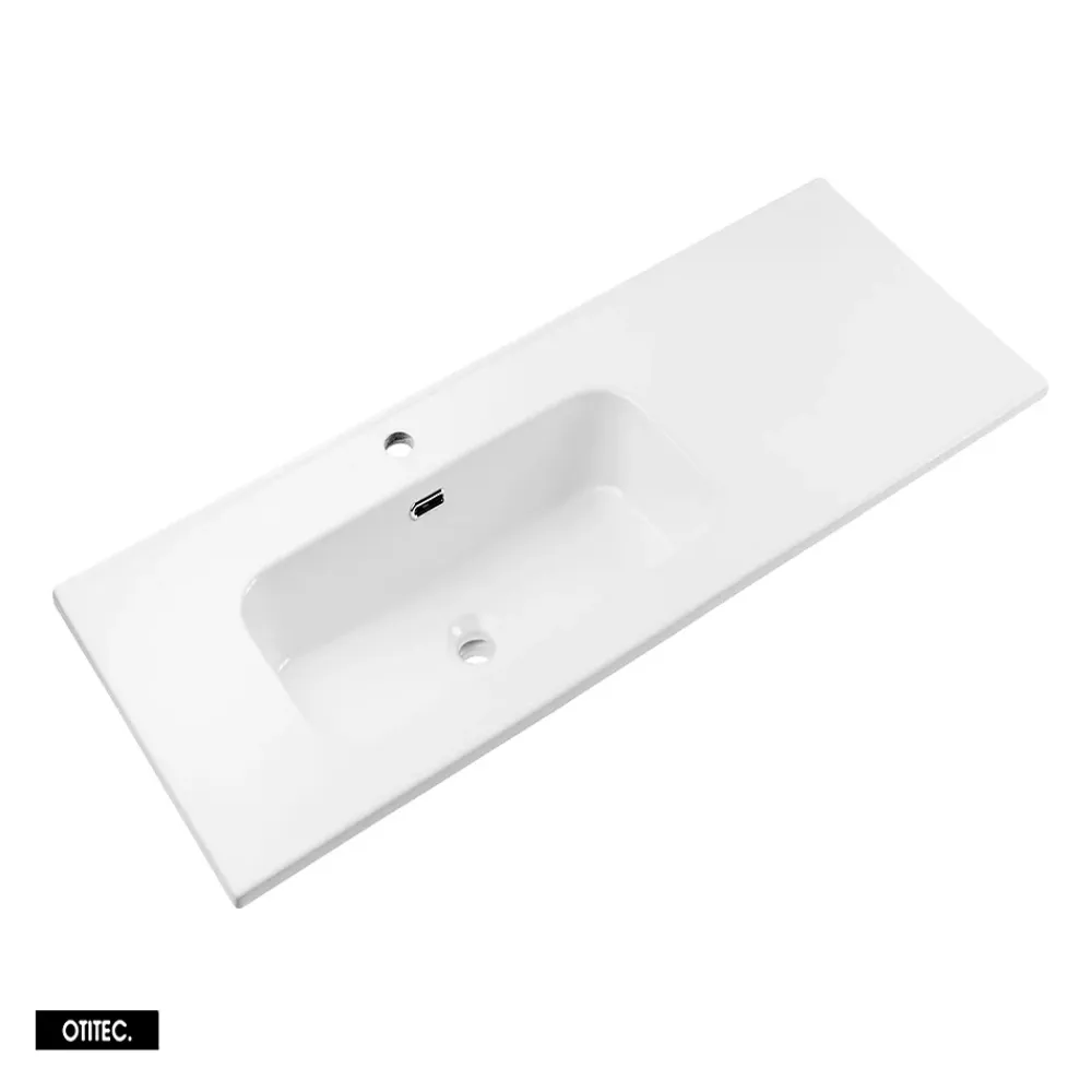 Otitec Meuble sous vasque de 120 cm - avec vasque à encastrer - 2 tiroirs - SEA BEIGE