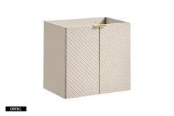 Meuble Sous Lavabo|Otitec Meuble sous vasque de 60 cm - avec plan - 2 portes - DANO